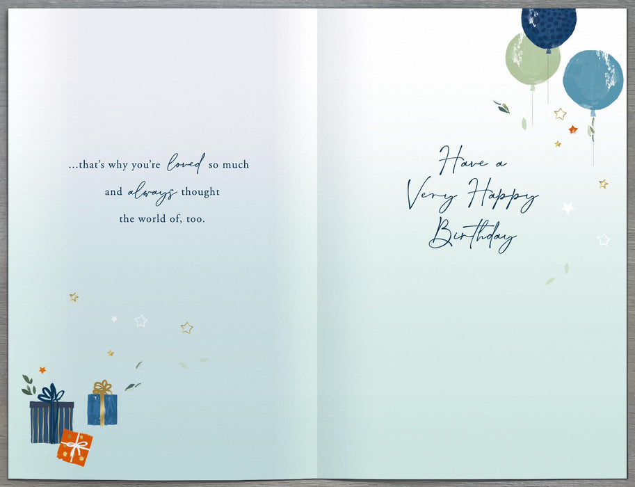 Word Portraits Birthday Card for Son, Conv Design