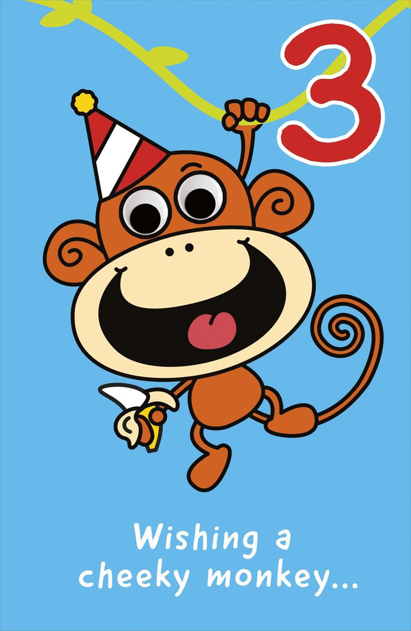 Carlton | 3rd Birthday Card | Juvenile Design | With Envelope