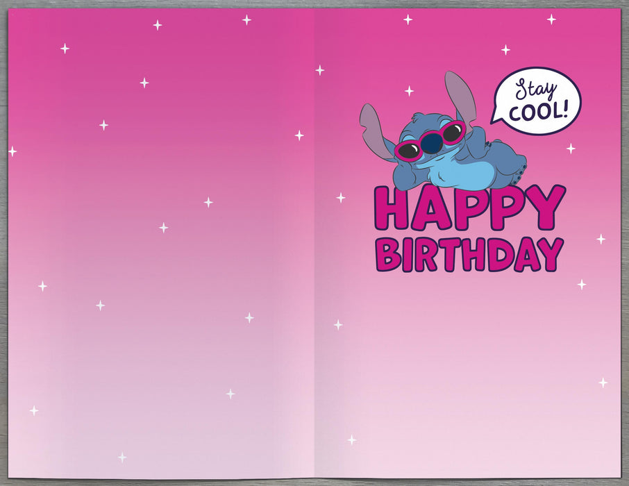 Disney Lilo and Stitch Birthday Card for Young, Conv Design