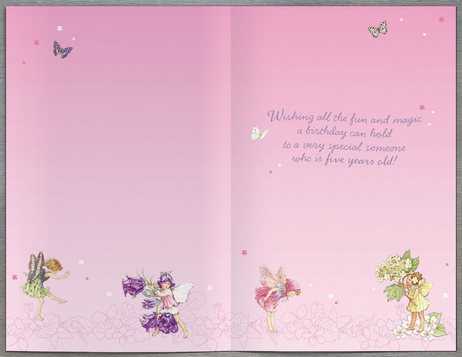 Flower Fairies Birthday Card for 5, Juv Design