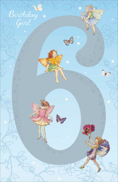 Flower Fairies Birthday Card for 6, Juv Design