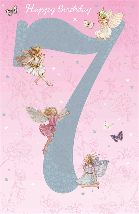 Flower Fairies Birthday Card for 7, Juv Design