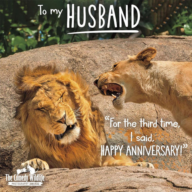 Hanson White | Wedding Anniversary Card Husband | Humorous Design | With Envelope
