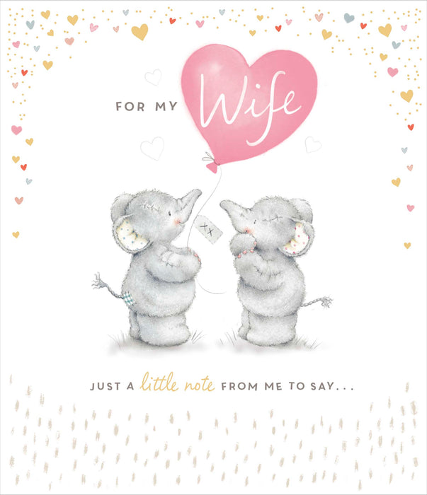 Elliot and Buttons Anniversary Card for Wedding, Cute Design