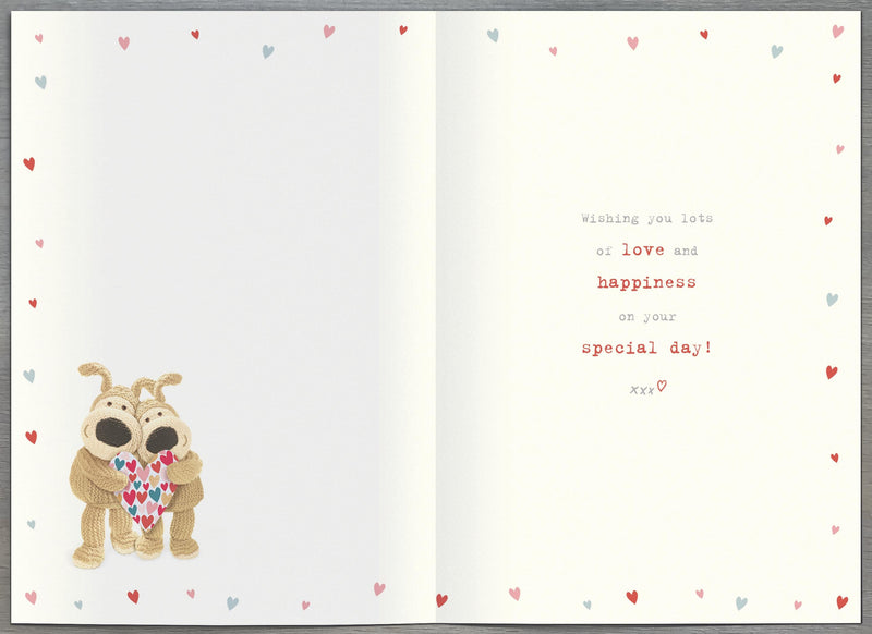 Boofle | Wedding Anniversary Card Daughter & Son-in-law | Cute Design | With Envelope