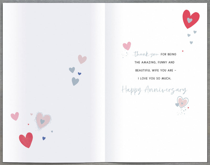 Wedding Anniversary Card Wife - back