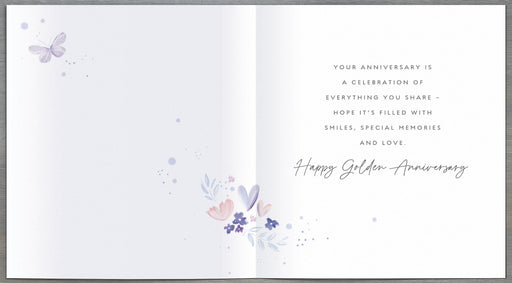 50th Wedding Anniversary Card - inside