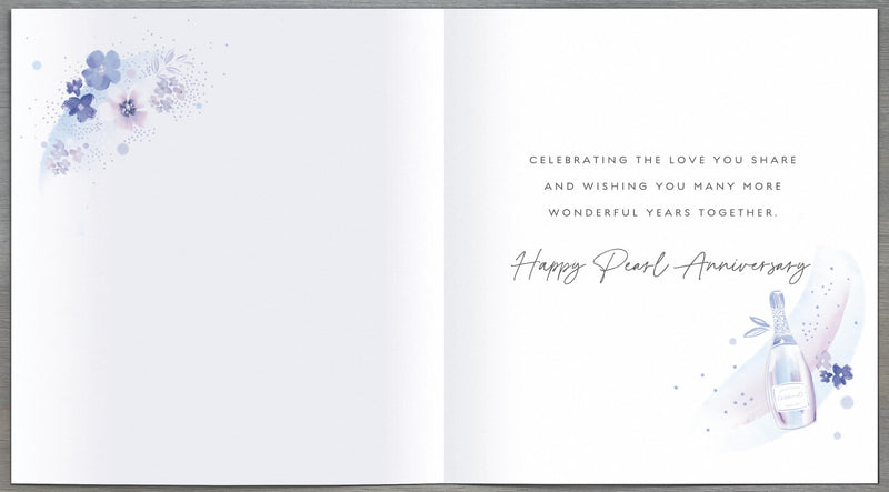 30th Wedding Anniversary Card - inside