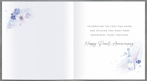 30th Wedding Anniversary Card - inside