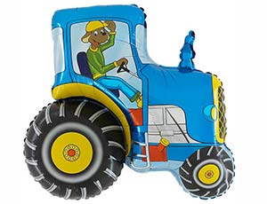 Farm Tractor Large Foil Balloons 30" (Optional Helium Inflation)
