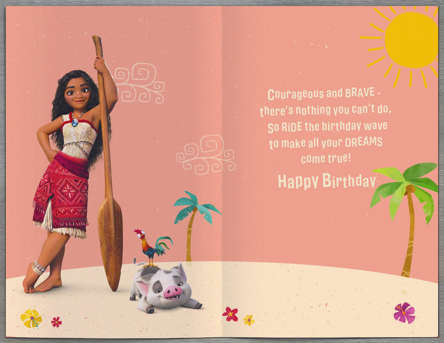 Disney Moana Birthday Card for Daughter, Juv Design