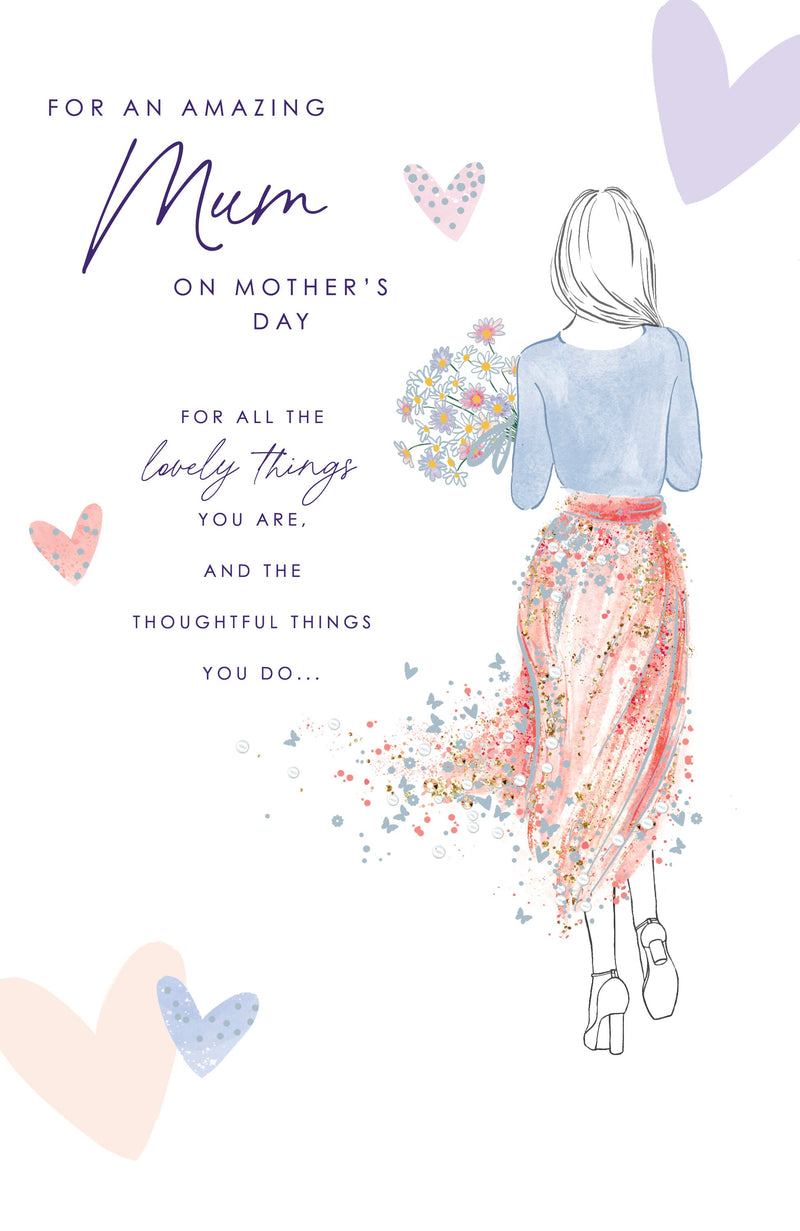 Beautiful Ladies Mother's Day Card for Mum, 124452