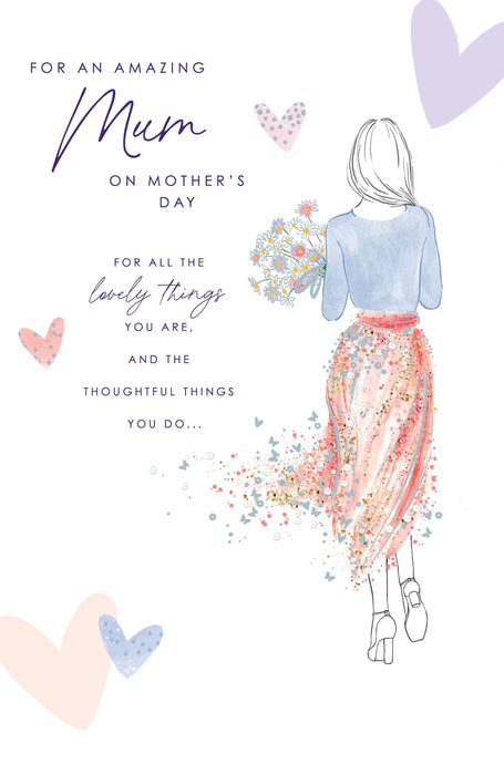 Beautiful Ladies Mother's Day Card for Mum, 124452