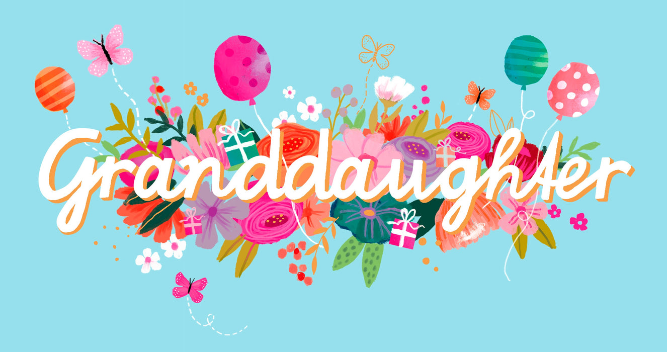 Fleur Birthday Card for Granddaughter, Conv Design