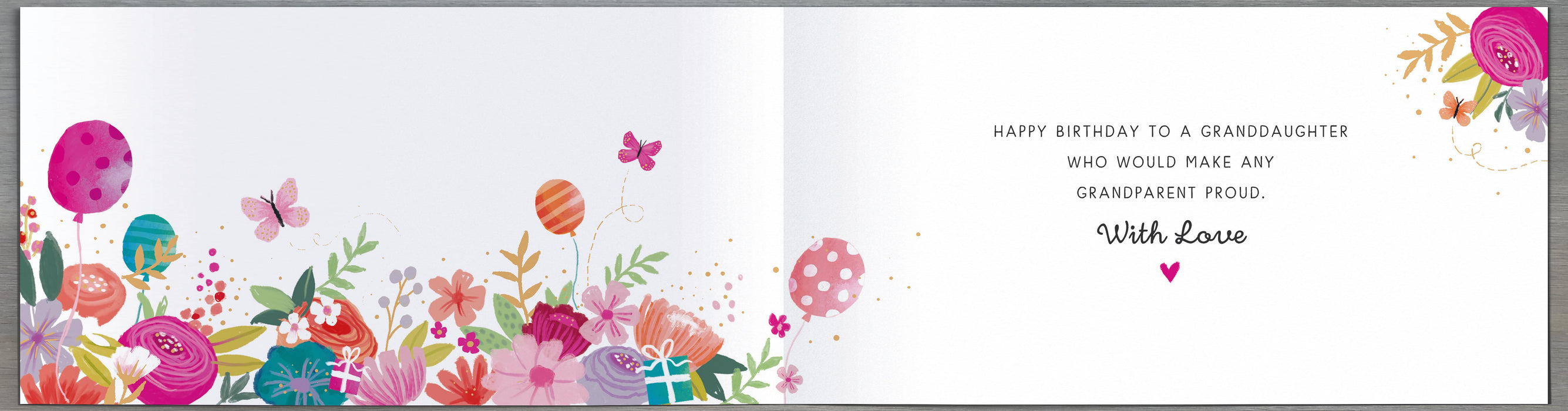 Fleur Birthday Card for Granddaughter, Conv Design