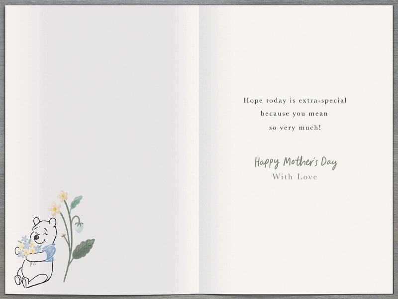 Disney Winnie the Pooh Mother's Day Card for Mum, Cute Design, 125176