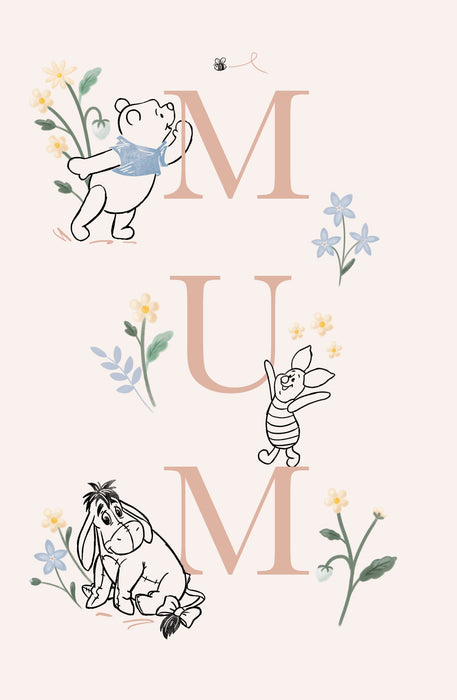 Disney Winnie the Pooh Mother's Day Card for Mum, Cute Design, 125176