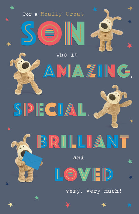 Boofle Birthday Card for Son, Cute Design