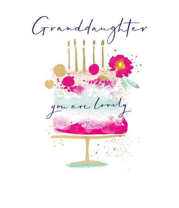 Signature Hello Lovely Birthday Card for Granddaughter, Conv Design