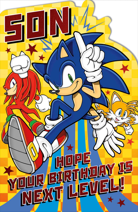 Sonic the Hedgehog Birthday Card for Son, Juv Design
