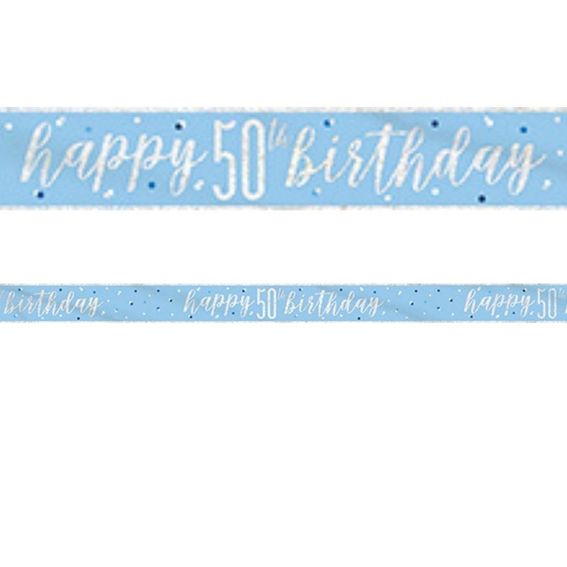 Banner Blue Glitz Age 50