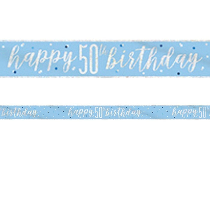 Banner Blue Glitz Age 50