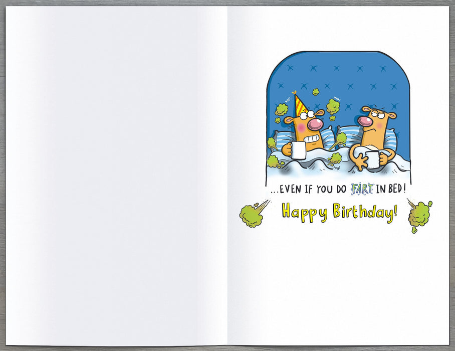 Giggles Birthday Card for Husband, Hum Design