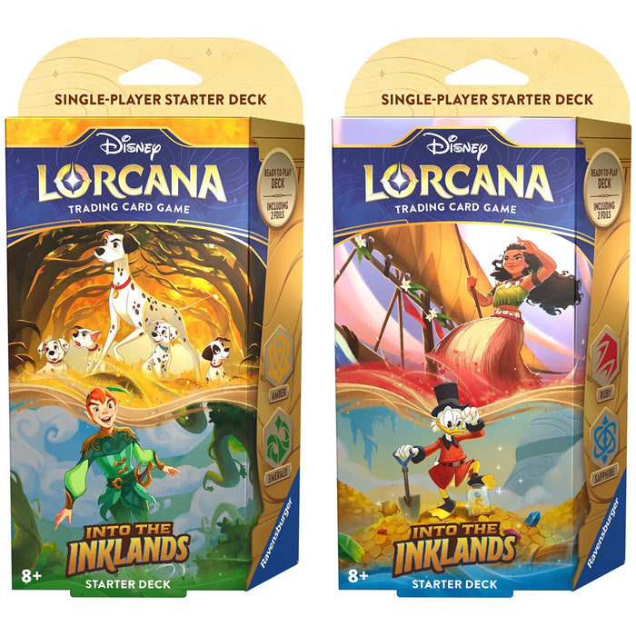 Disney Lorcana: Into The Inklands TCG Starter Amber and Emerald (Set 3)