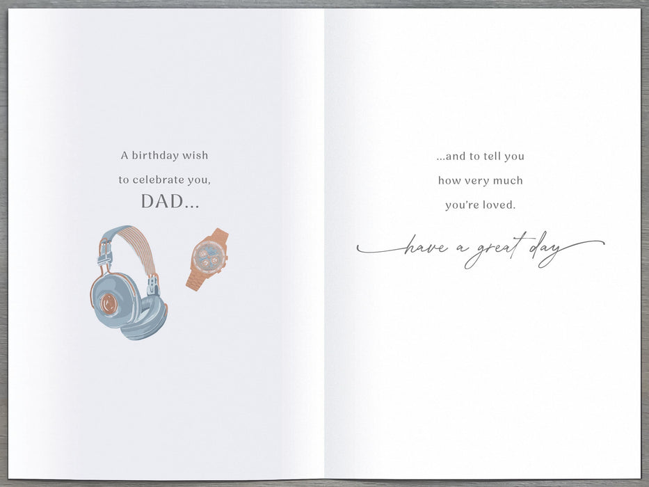 Gibson Birthday Card for Dad, Conv Design