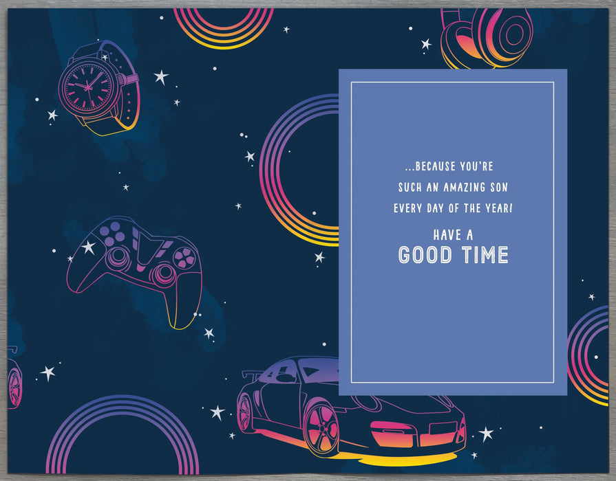 Carlton Birthday Card for Son, Conv Design