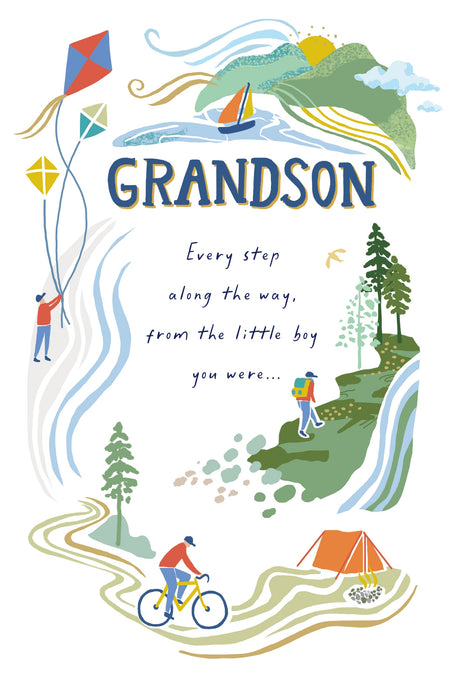 Gibson Birthday Card for Grandson, Conv Design