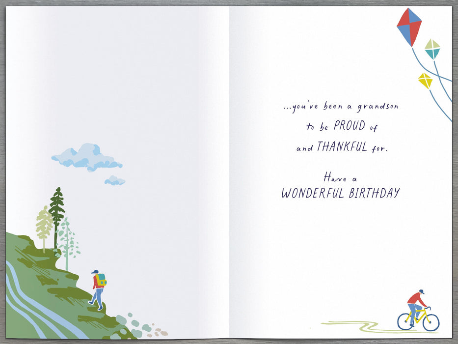 Gibson Birthday Card for Grandson, Conv Design