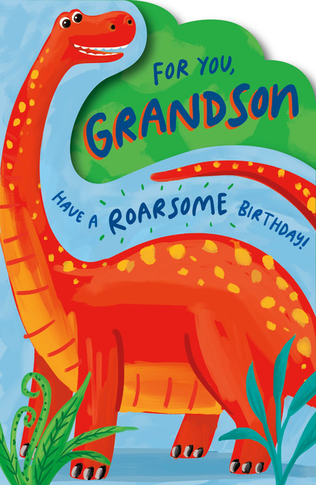 Carlton Birthday Card for Grandson, Cute Design