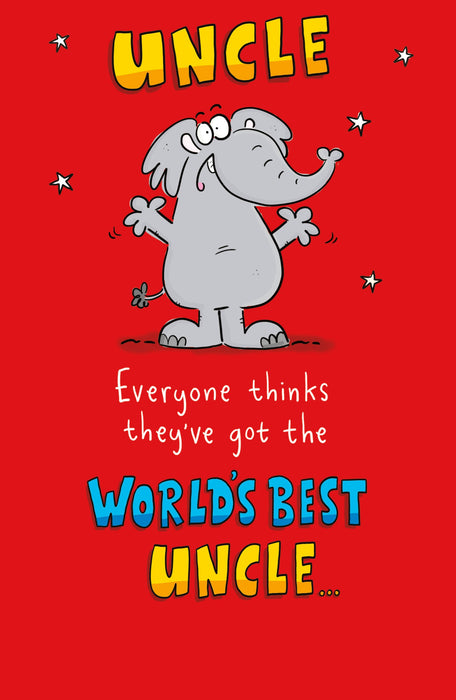 Giggles Birthday Card for Uncle, Hum Design
