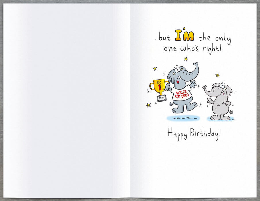 Giggles Birthday Card for Uncle, Hum Design