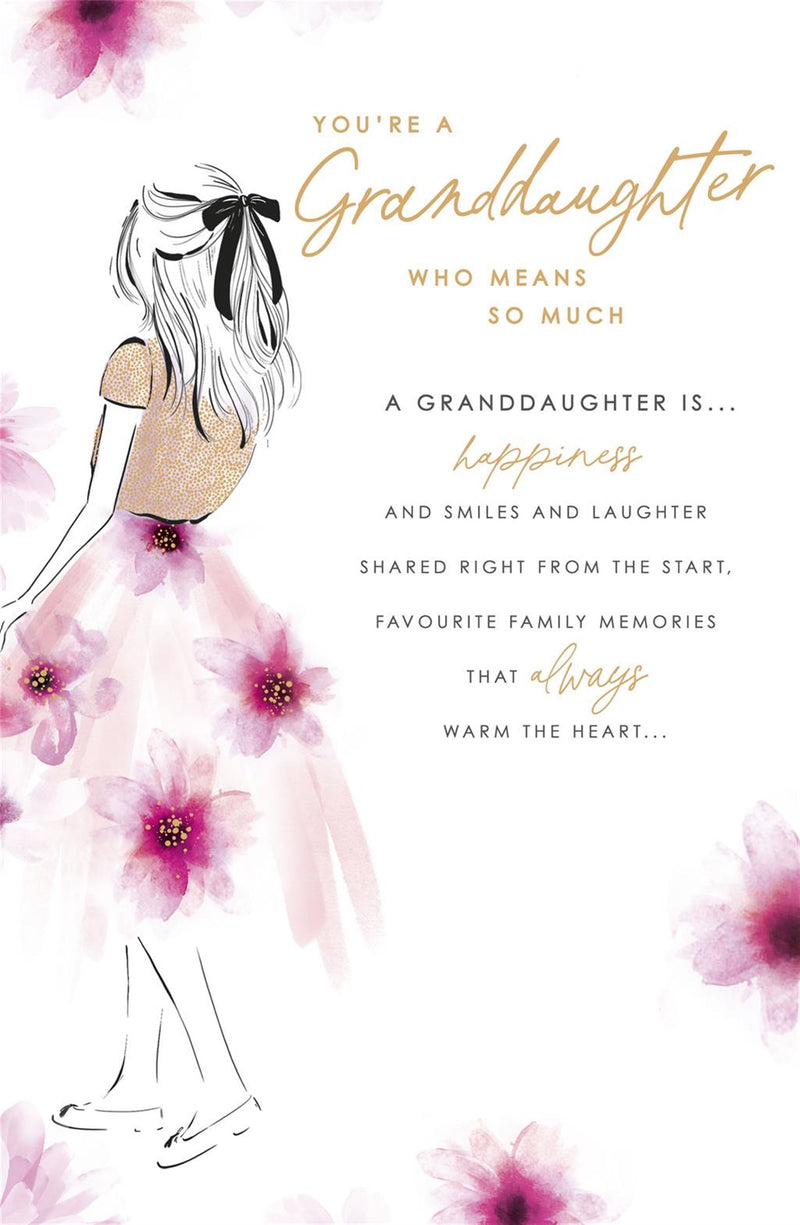 Gibson | Birthday Card Granddaughter | Conventional Design | With Envelope