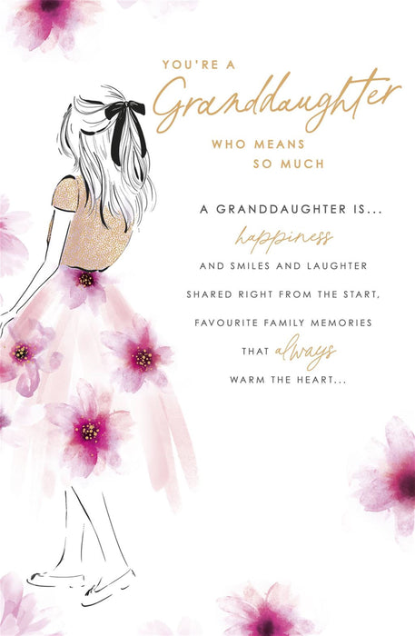 Gibson | Birthday Card Granddaughter | Conventional Design | With Envelope