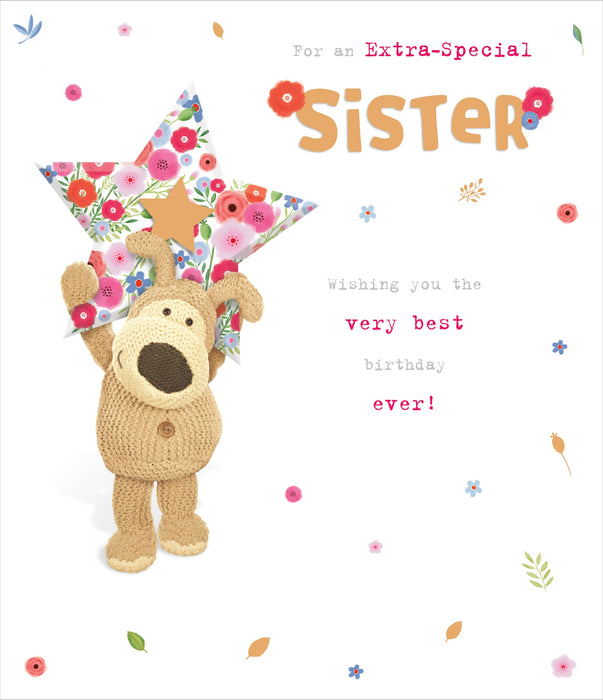Boofle Birthday Card for Sister, Cute Design