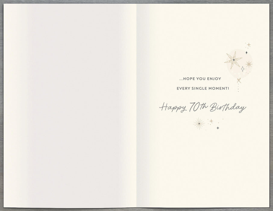 Gibson Birthday Card for 70th, Conv Design