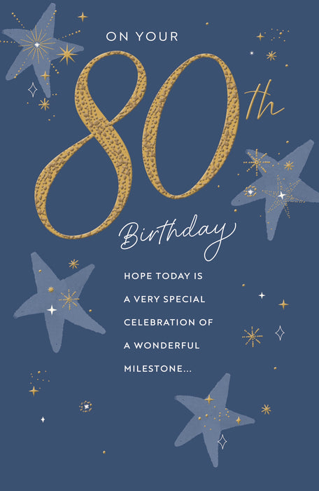 Gibson Birthday Card for 80th, Conv Design