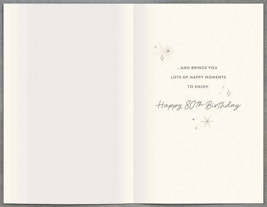 Gibson Birthday Card for 80th, Conv Design