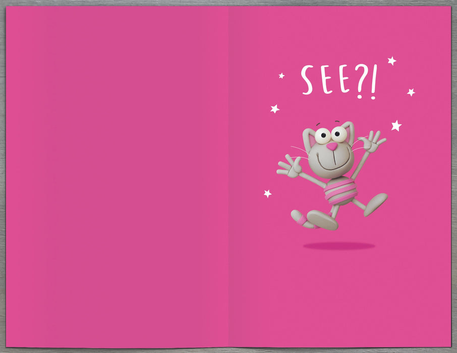 Crackers Birthday Card for Niece, Hum Design