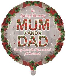 At Christmas In Loving Memory Rememberance Foil Balloon (Optional Helium Inflation)