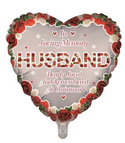 At Christmas In Loving Memory Rememberance Foil Balloon (Optional Helium Inflation)
