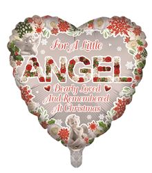 At Christmas In Loving Memory Rememberance Foil Balloon (Optional Helium Inflation)