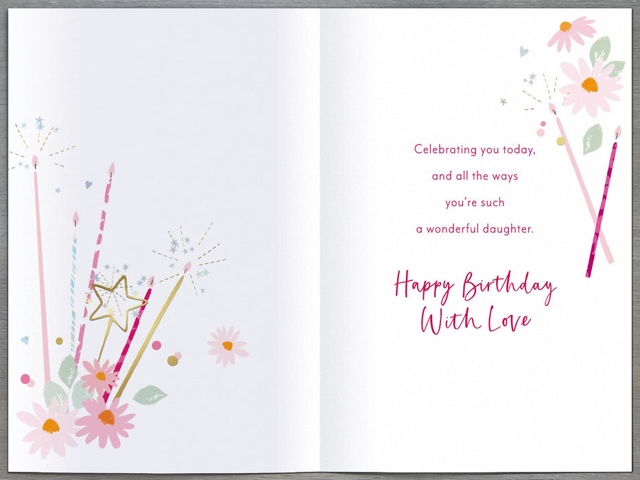 Indigo Blush Birthday Card for Daughter, Conv Design