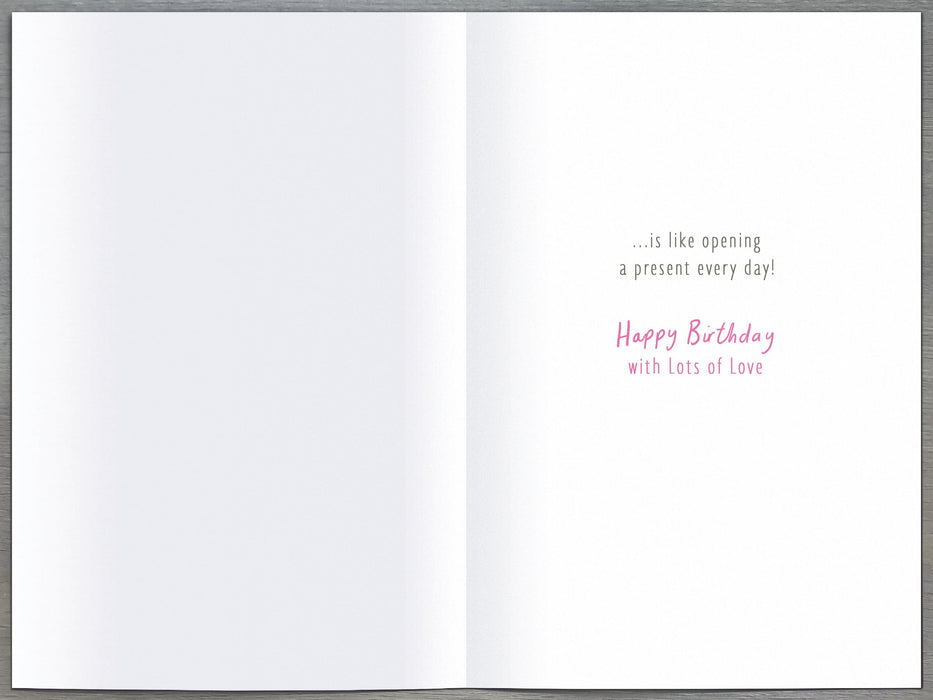 Nutmeg Birthday Card for Granddaughter, Cute Design