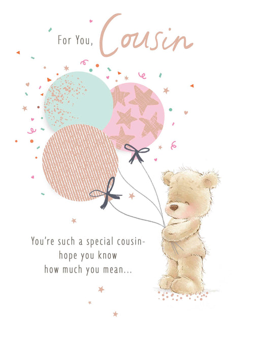 Nutmeg Birthday Card for Cousin, Cute Design