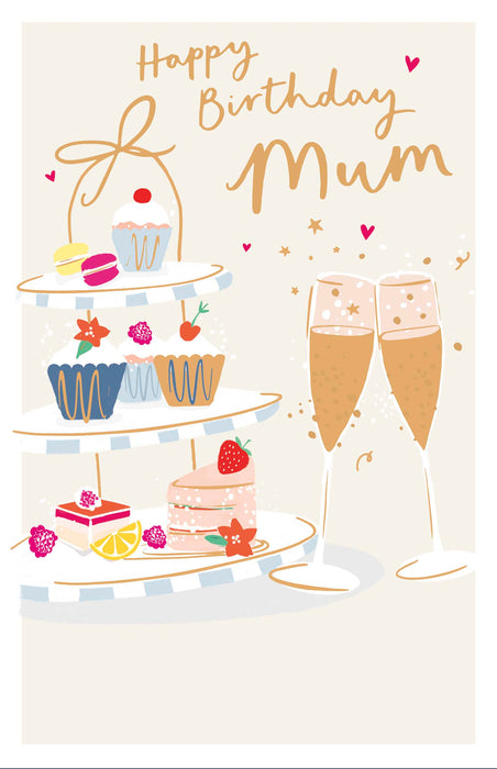 Simply Traditional Birthday Card for Mum, Conv Design