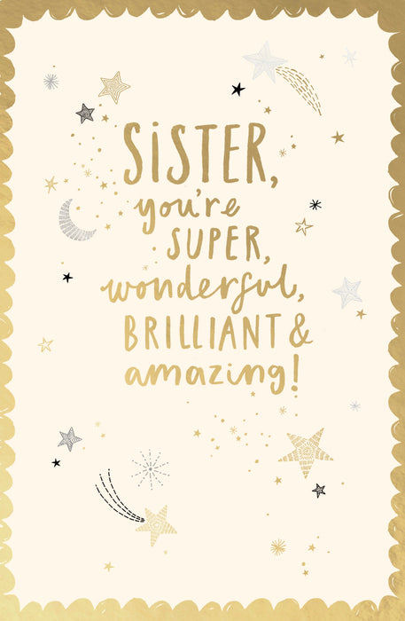 Carlton Birthday Card for Sister, Conv Design